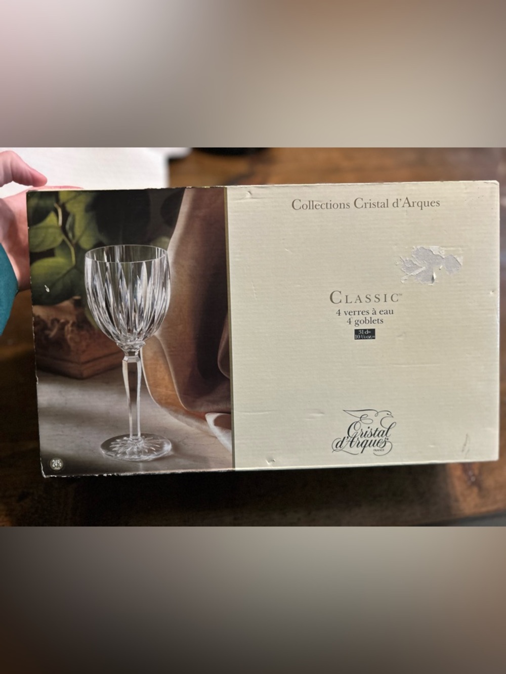 Cristal d'Arques Classic Cut Crystal Wine Goblets - Clear (Set of 4)